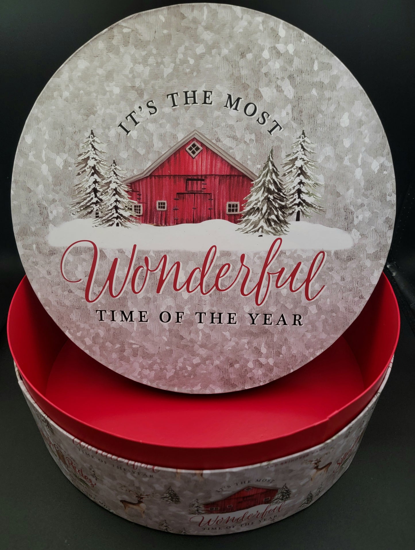 Festive Round Boxes