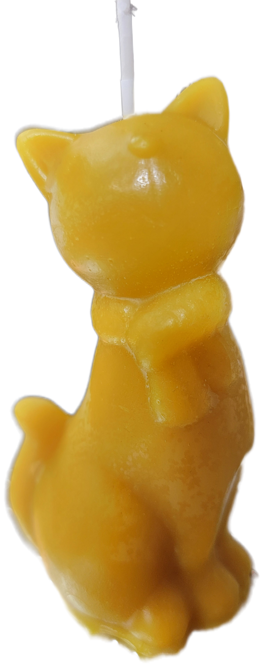 Cat Beeswax Candle